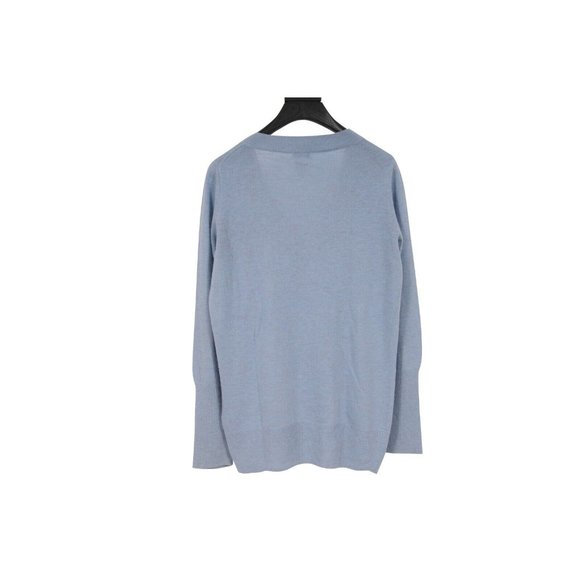 J Crew Womens V Neck Sweater Small Light Blue Pullover Sweatshirt Wool Blend - Picture 2 of 7